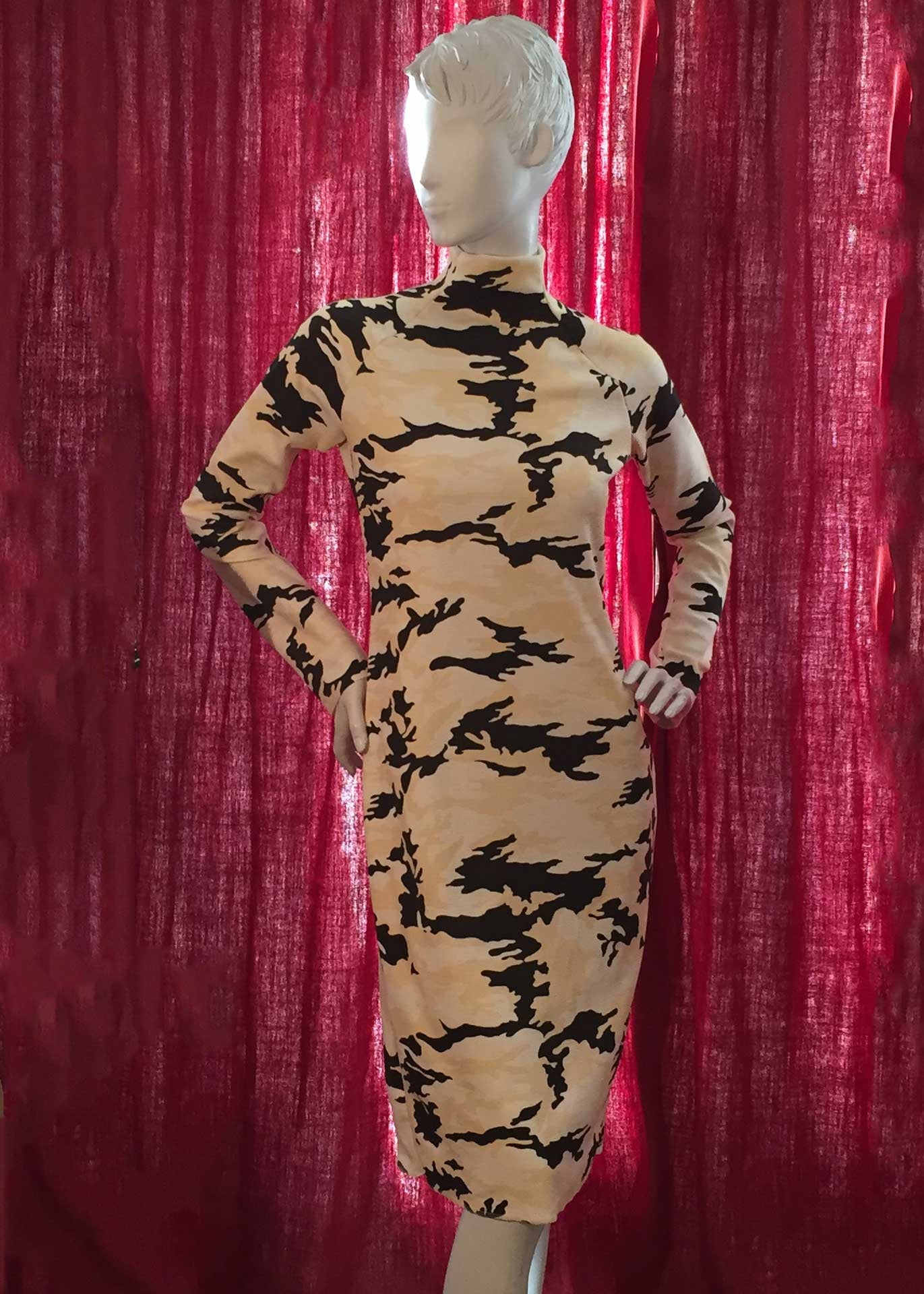 NICKY Funnel Neck Sheath Dress